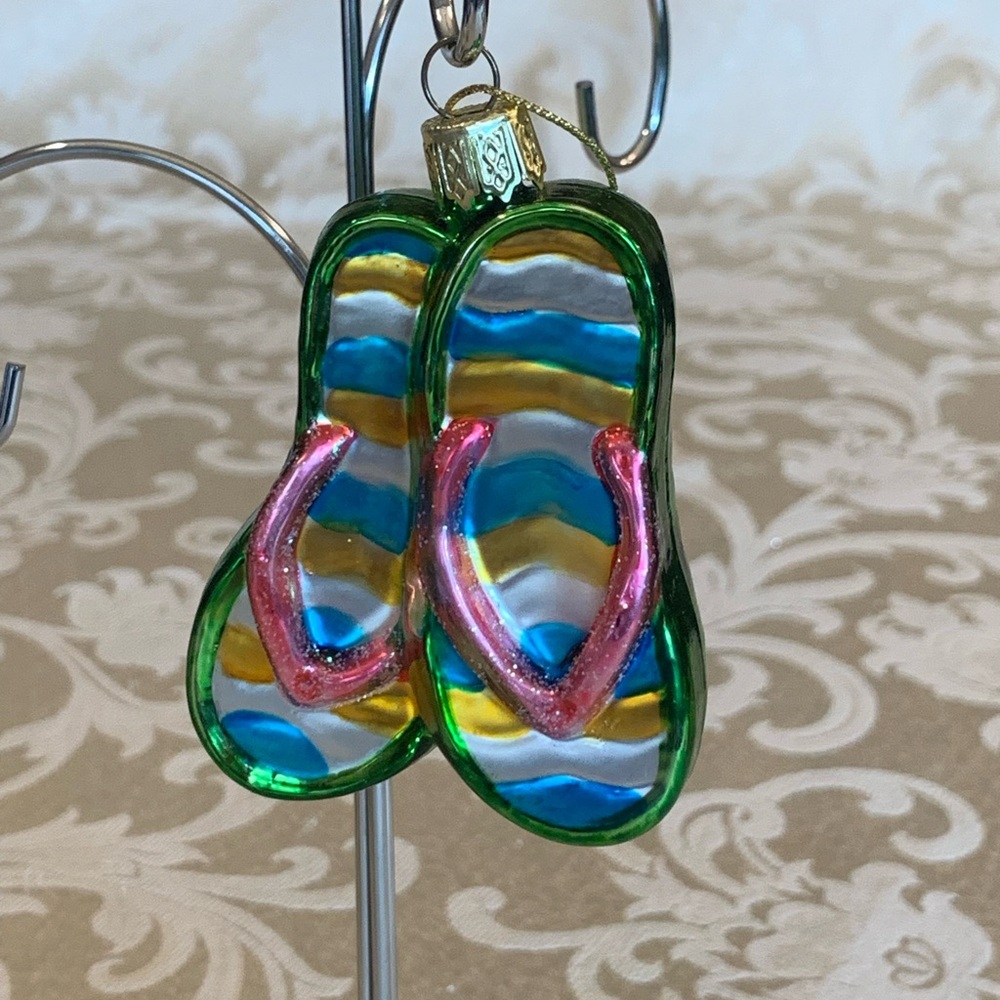 Colorful Flip Flop Holiday Ornament